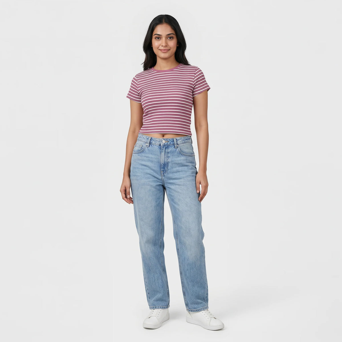 Striped Cropped T-Shirt
