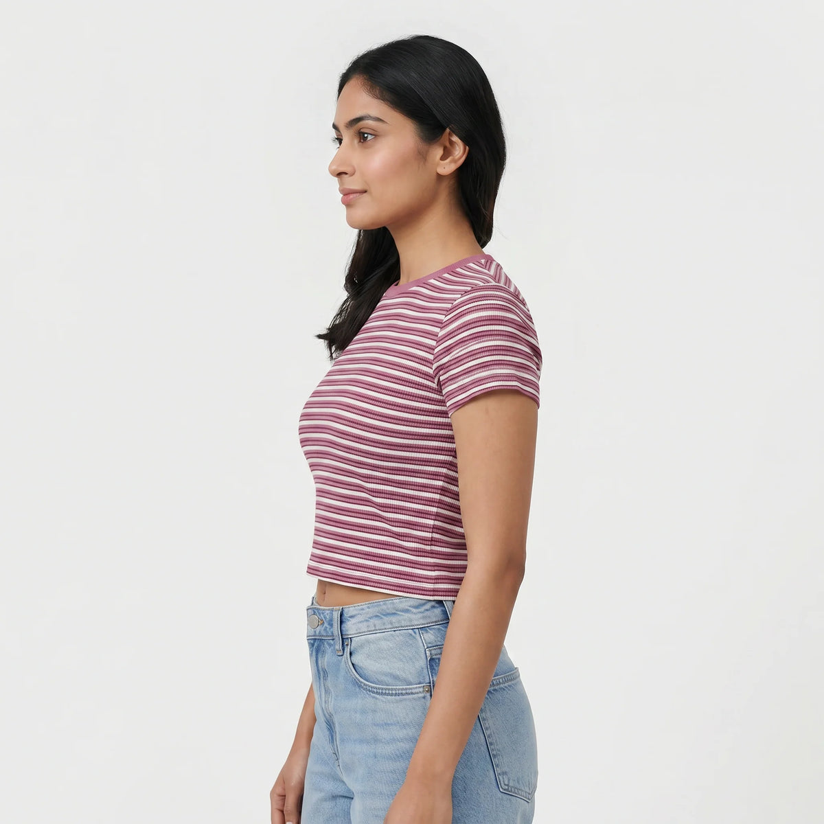 Striped Cropped T-Shirt